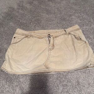 American Eagle - Cream Denim Mini Skirt - Size 12